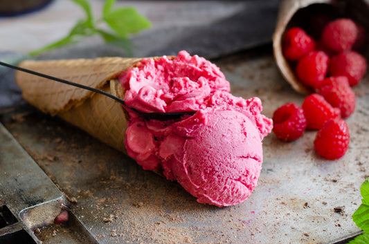 Helado de frambuesas facilisimo