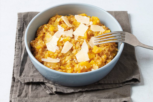Risotto de calabaza y espelta